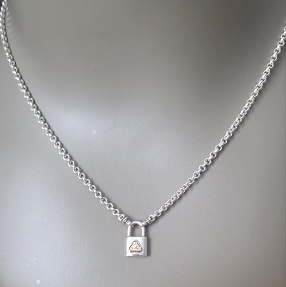 LAGOS Two-Tone Petit Podlock Pendant Necklace